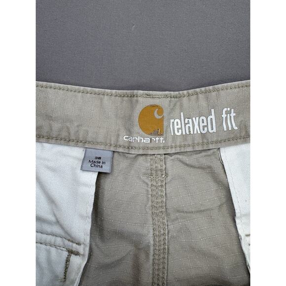 Carhartt Shorts Adult 36 Light Beige Relaxed Fit Work RN#14806 Men’s 10-inch - Picture 7 of 10